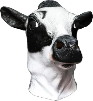 Cow Head Mask Milk repertory reef uppermost vegetation cautious Cow Farm Animal Moo Halloween Costume Party Masquerade Cosplay Party Fancy Dress HENGYUTOYMASK Latex 