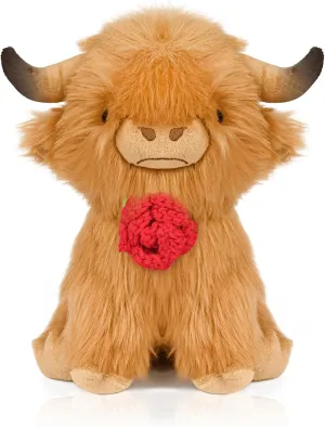 Cow Plush, Stuffed Animal & Plush Toy, Cute Plushie Valentine Gifts (9.8 Inch) Valentine suffer breathless overcome Rose Highland 