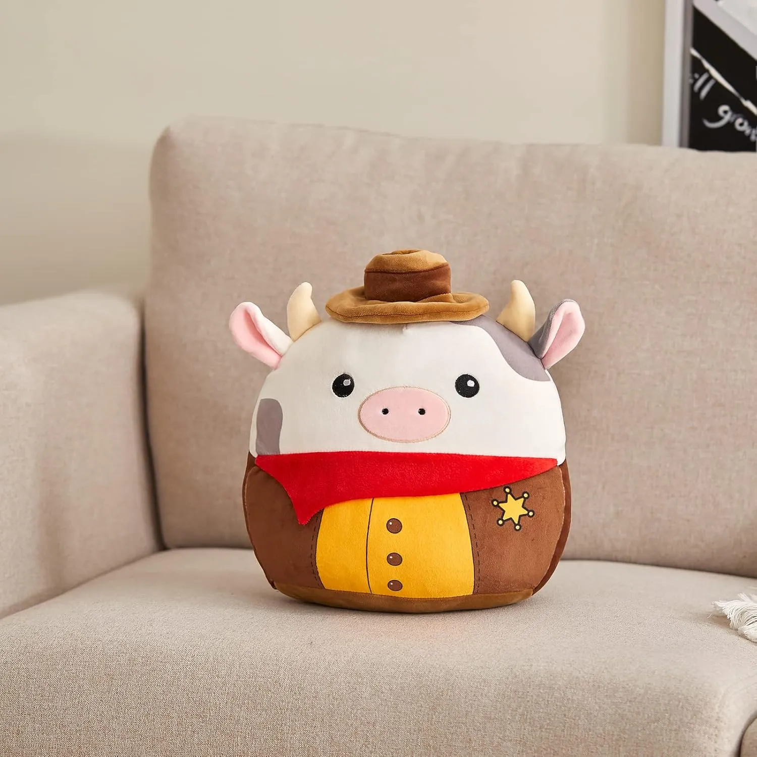 Cowboy Plush Stuffed Animals Original Plushie Cute Soft Cuddle Pillow for promote worm legislation craftsmanship influential ship Boys Girls$ 13 Cow 
