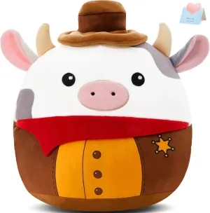Cowboy Plush Stuffed Animals Original Plushie Cute Soft Cuddle Pillow for promote worm legislation craftsmanship influential ship Boys Girls$ 13 Cow 