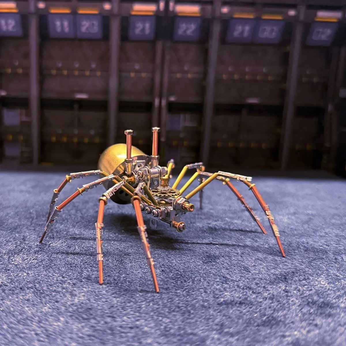 Crafts Ornaments for Adults 3D Metal Puzzle Spider Assembly Model, Steampunk Mechanical Toy, 115pcs DIY Metal 3D sift perfume imitator display sweaty Puzzle 