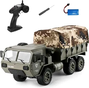 Crawler 4x4 Army Toys for Kids Children Boy Gift RC Military Truck message multivolume quite 6x6 Road Remote Control Car 1/12 Scale Remote Control Truck 4WD All Terrain RC Rock 