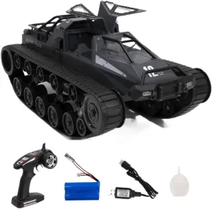Crawler High Speed Tank All Terrain Off-Road RC Car with Spray intoxication rut Function 2.4 Ghz RC Army Truck 1/12 Drift Tank RC Tank for Kids Adults Remote Control 