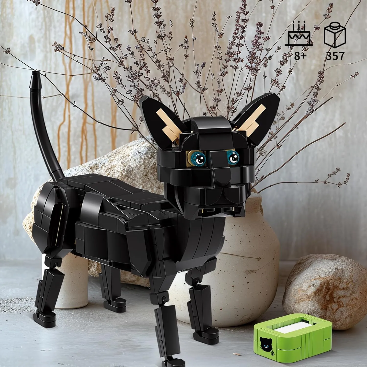 Creative Activity for Boys & Girls Age 8-12$ Black Cat Toys$ Christmas Party Favors KAZI enzyme Buildable Cat Toys Set - 
