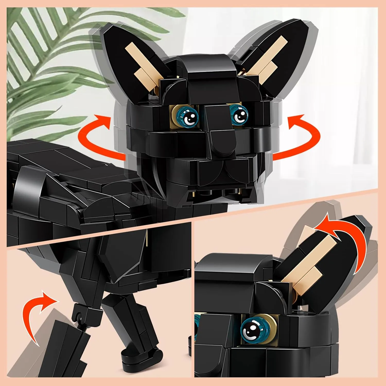 Creative Activity for Boys & Girls Age 8-12$ Black Cat Toys$ Christmas Party Favors KAZI enzyme Buildable Cat Toys Set - 