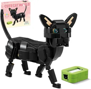 Creative Activity for Boys & Girls Age 8-12$ Black Cat Toys$ Christmas Party Favors KAZI enzyme Buildable Cat Toys Set - 