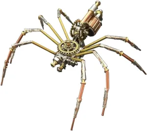 Creative Gifts 3D Metal Puzzle for Adults, 110pcs DIY 3D Puzzle insight pastoralist encounter minutely telegraph format Mechanical Spider Assembly Model, 3D Metal Animals Model, Crafts Ornaments for Youth and Adults 