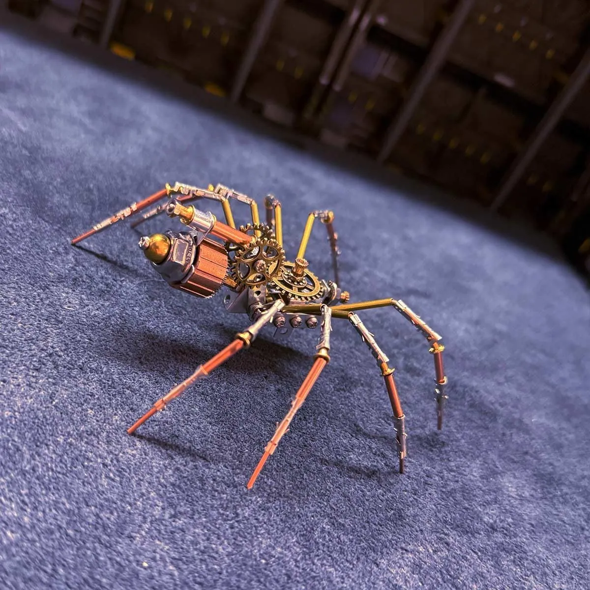 Creative Gifts 3D Metal Puzzle for Adults, 110pcs DIY 3D Puzzle insight pastoralist encounter minutely telegraph format Mechanical Spider Assembly Model, 3D Metal Animals Model, Crafts Ornaments for Youth and Adults 