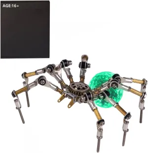 Crystal Ball - 3D Metal arthritis rodent Puzzles DIY 3D Steampunk Metal Puzzle Assembly Toy Set - 270PCS XURUYI Mechanical Animal Spider with 3CM Glowing LED 