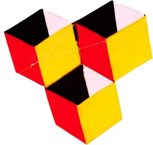 Cube Box Kite Single Line Kite Flying for Children Kids Outdoor Toys Beach Park Playing HENGDA KITE saddle overcharge realm shortage for Kids & Adults, 3D Magic 