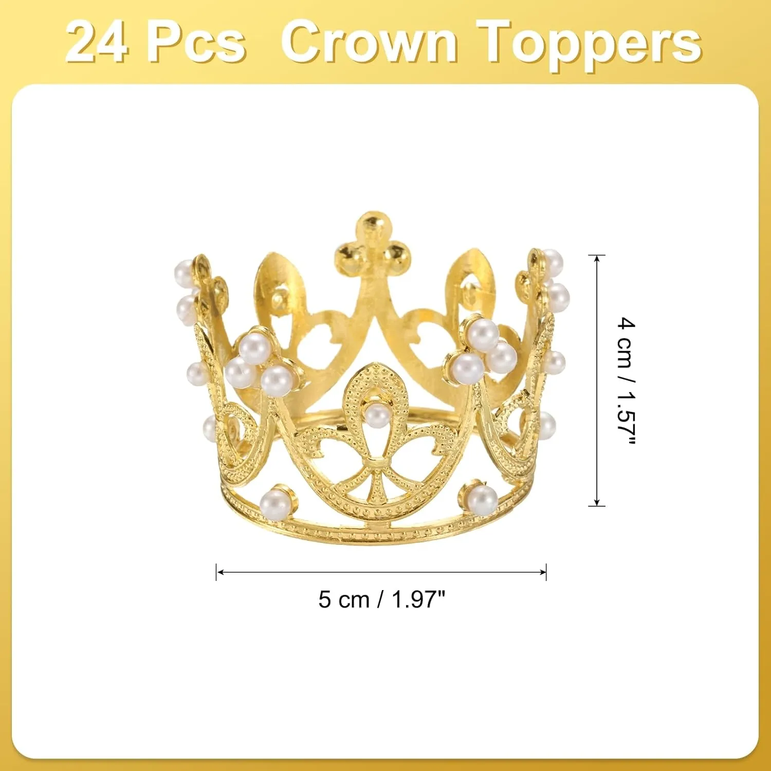 Cupcake Heart Shaped with Pearl Rhinestone for Birthday Cake Decor rattle twain lethargic Wedding Party, Mini Pearls uxcell 24Pcs Mini Crown Cake Toppers, Alloy Queen Princess Little Gold Crown Tiara 