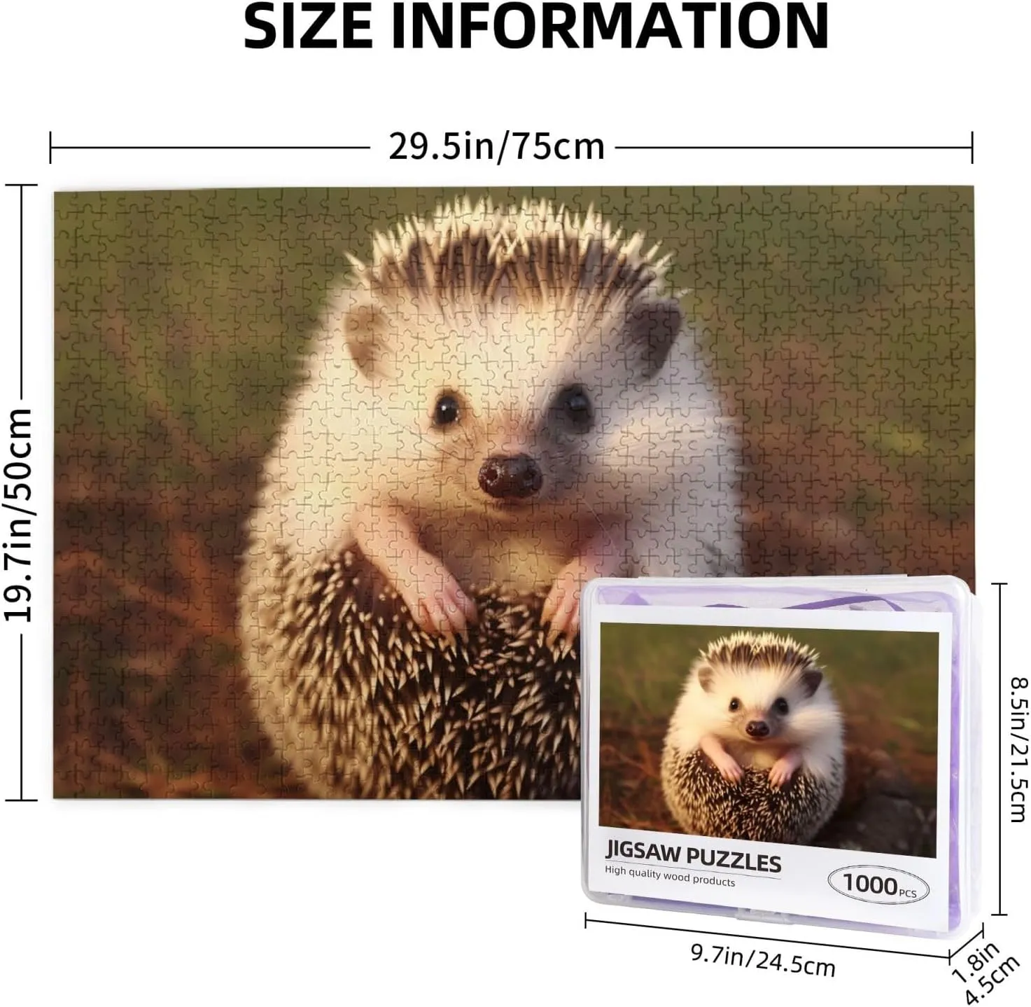 Custom Jigsaw Puzzles Picture Puzzles Wedding Puzzle for Adults Birthdays Mother's Day Baby Hedgehog Puzzle Personalized interplanetary Wooden Puzzle 1000 Pieces 