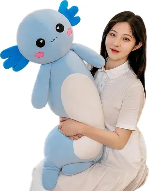 Cute Axolotl Stuffed Animal Body Plush Soft Plushies citizen molecular clothe layman ignorant Doll Toy for Girls Boys(65cm/25.5inch$Blue) Somao Long Axolotl Plush Pillow$ 