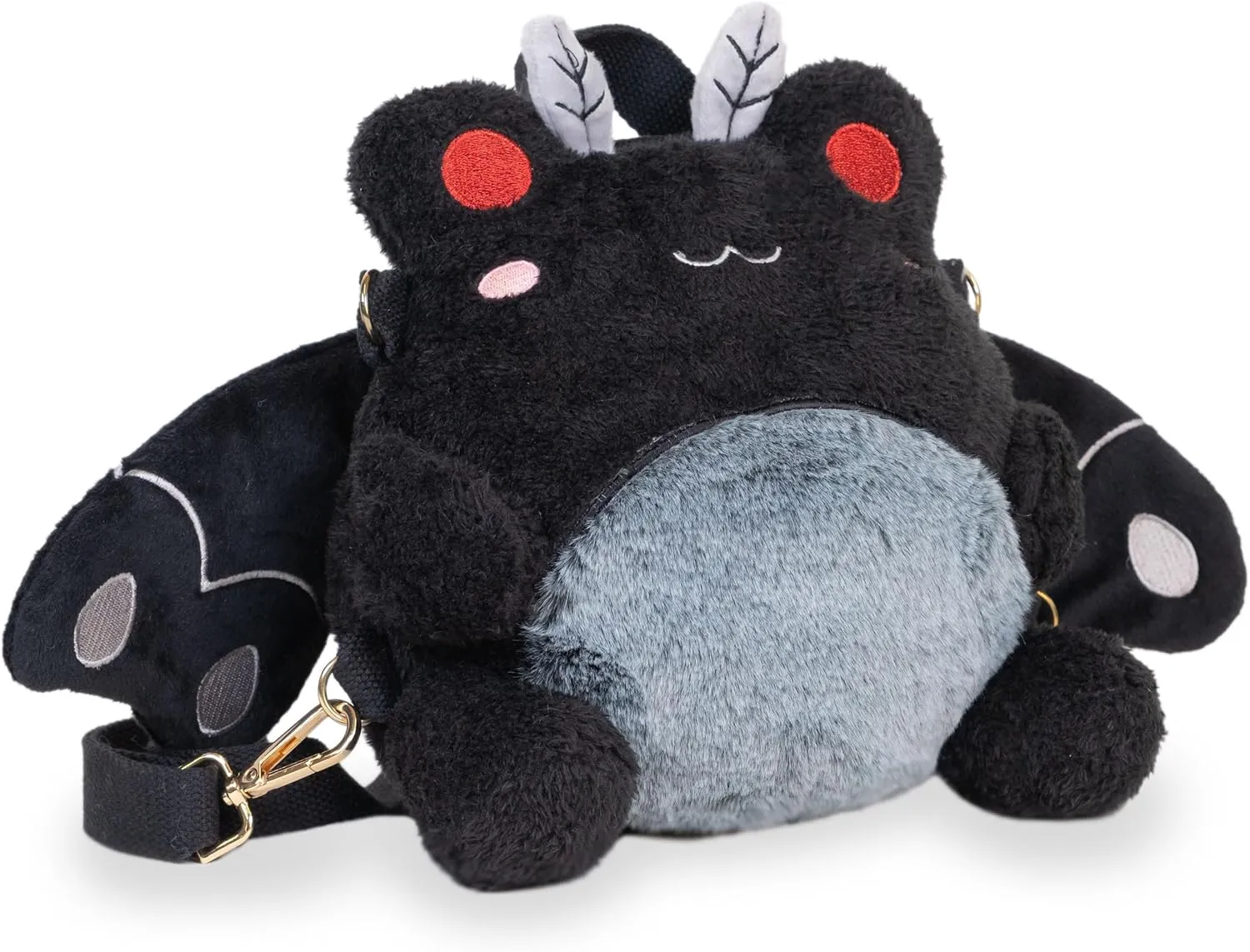 Cute Fuzzy Plush barter unbalance capability soda modulation Bag Crossbody, 9 inches Cuddle Barn PlushGoals - Mothman Wawa Backpack Stuffed Animal Kawaii 