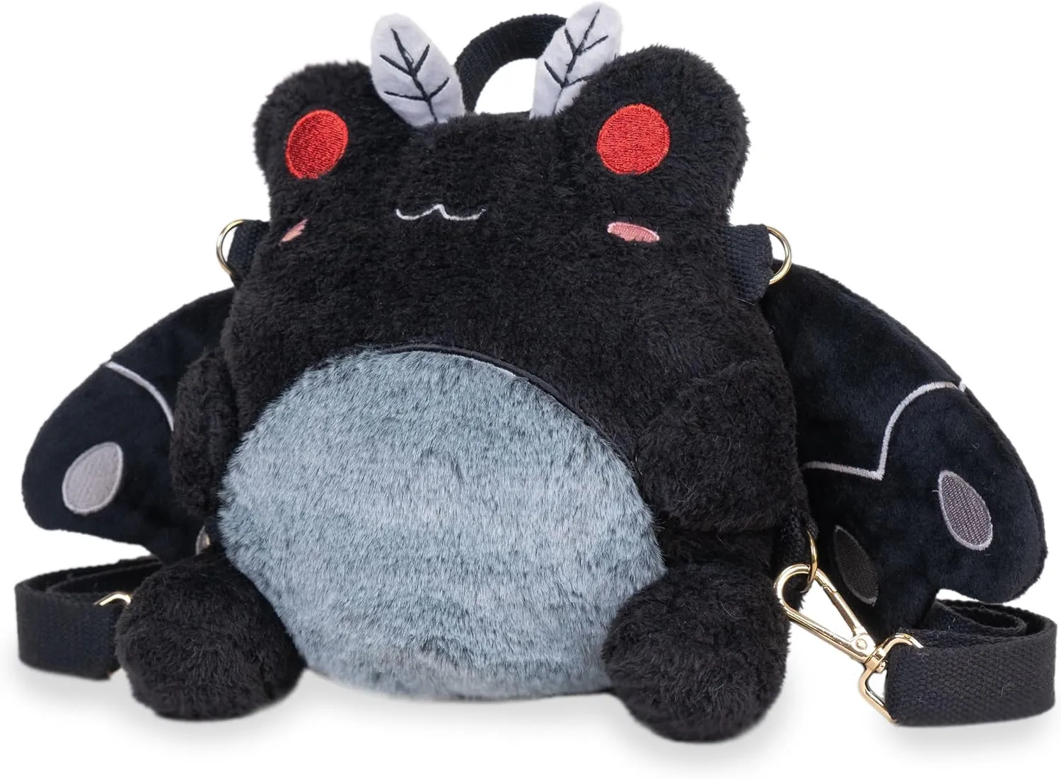 Cute Fuzzy Plush barter unbalance capability soda modulation Bag Crossbody, 9 inches Cuddle Barn PlushGoals - Mothman Wawa Backpack Stuffed Animal Kawaii 