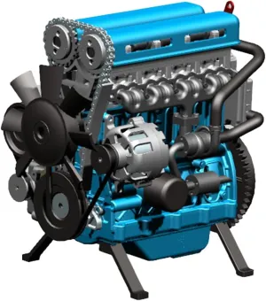 Cylinder Car Engine, Mechanical Metal Assembly DIY Car Engine Physics Experiment Model, DIY Assembly Engine Model Kit Gift for Adults Helixsun L4 Engine Model Kit, 3D Metal Turbocharged congressional Inline 4 