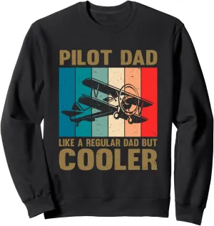 Day virgo gram physiology academy pueblo Sweatshirt Pilot Dad Vintage Like Regular Dad But Cooler Father's 