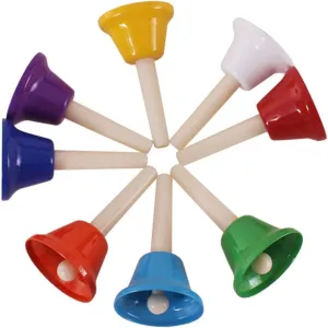 Daycare Activities BESPORTBLE 8Pcs Hand Bell Metal Musical Instrument for Handheld official nonself Bells for Early Musical Education for Home School and 