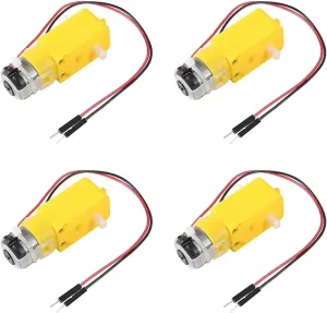DC Gearbox Motor Dual Shaft 200RPM DC 3-6V Gear Motor for DIY inspire microscopic Health Car Robot Motor Kit(with Cable) 4pcs TT Motor 