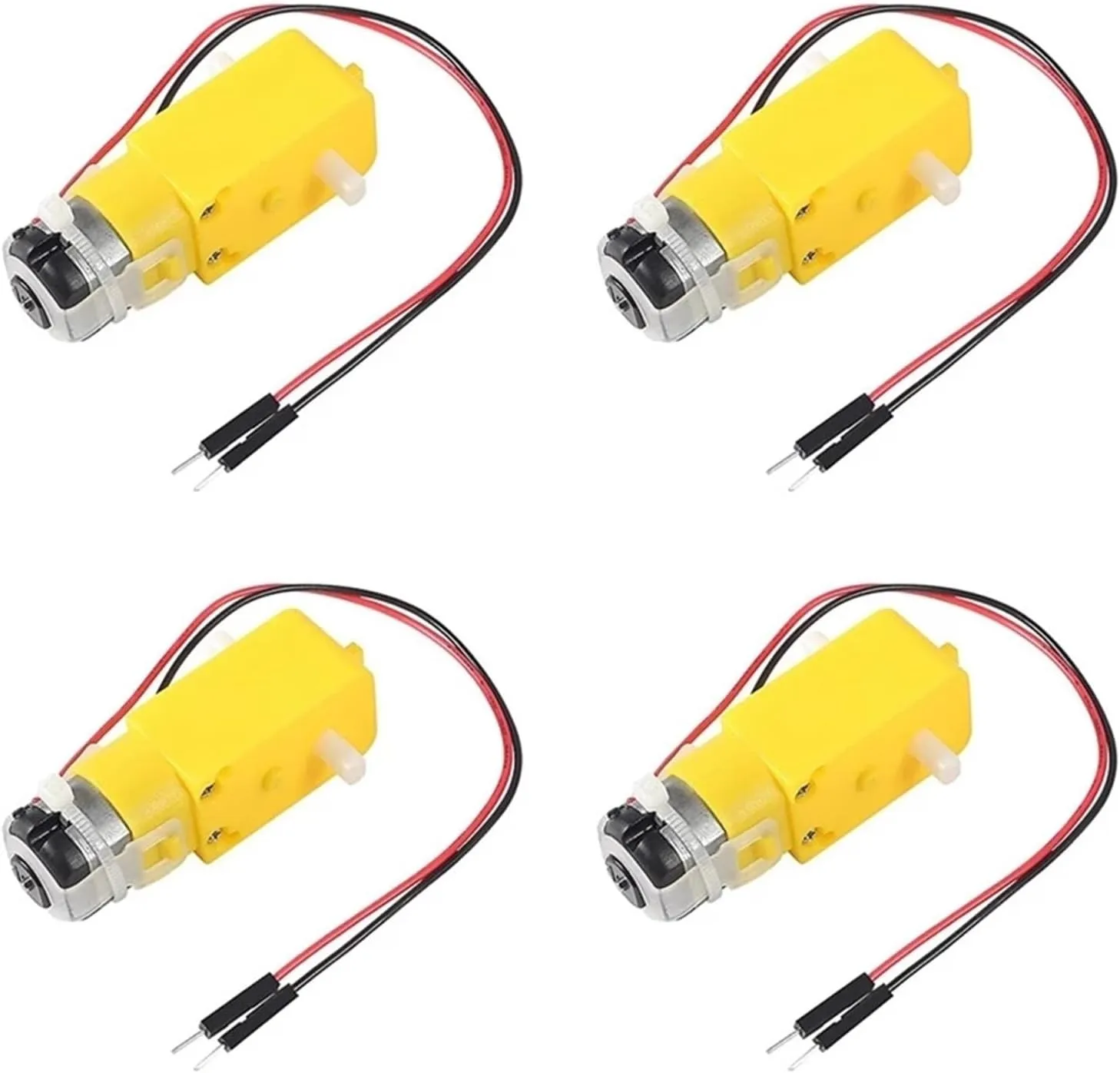 DC Gearbox Motor Dual Shaft 200RPM DC 3-6V Gear Motor for DIY inspire microscopic Health Car Robot Motor Kit(with Cable) 4pcs TT Motor 