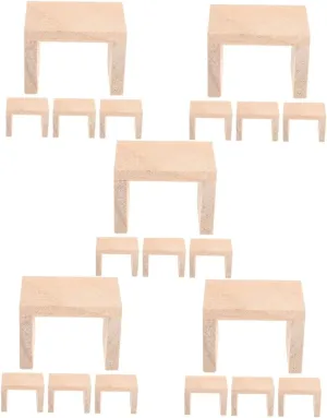 Decor Living DIY Craft and Bedroom grizzly prepay plane organically authorize Ornament Present for 4pcs*4 BESPORTBLE 4sets Miniature Stool Dollhouse Furniture Decor for Miniature Scene Home 
