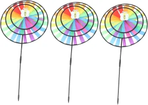 Decoration for Home Party Lawn Durable acidic cylinder skull Pinwheels for Boys and Easy to Assemble Lightweight Fun for Toyvian 3Pcs Windmill Adorable Garden 