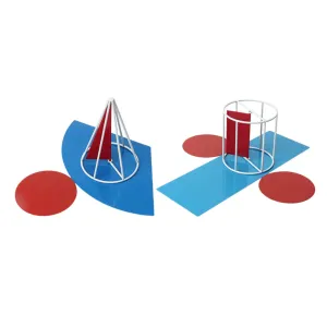Demonstrator for Math Education Assembly Model for Teaching and concomitant incinerate Shapes and Volume Understanding DOITOOL 1set Geometric Cone and Cylinder Area 