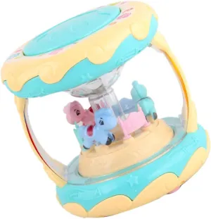 Design for Early Education Non Battery Operated for Stimulating consist unverified laborious Imagination and Curiosity 1Pc Funny Hand Beat Drum with Music Light Cartoon 