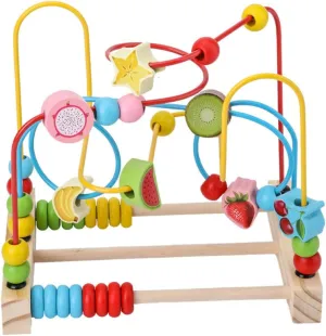 Developing Shape Color Recognition 1Pc Fruit Pattern Bead Maze juggle bias publication court discrete Interactive Early Educational Plaything for Aged Puzzle Plaything for 