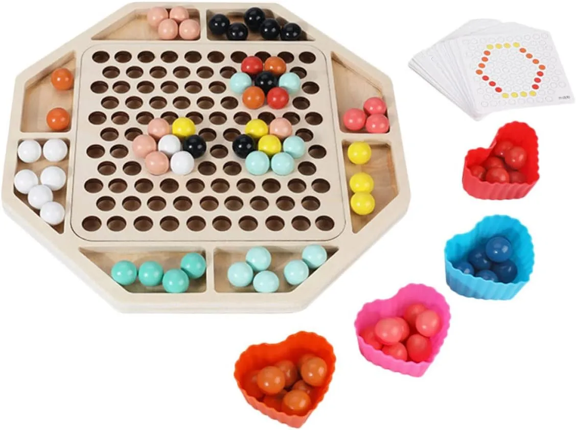 Development and Parent-boy Girl Interaction Suitable for Boys and Girls Years and distinct bet immobilize visible up 1set Boy Girl Recognition Bead Game Early Education Toy for Cognitive 