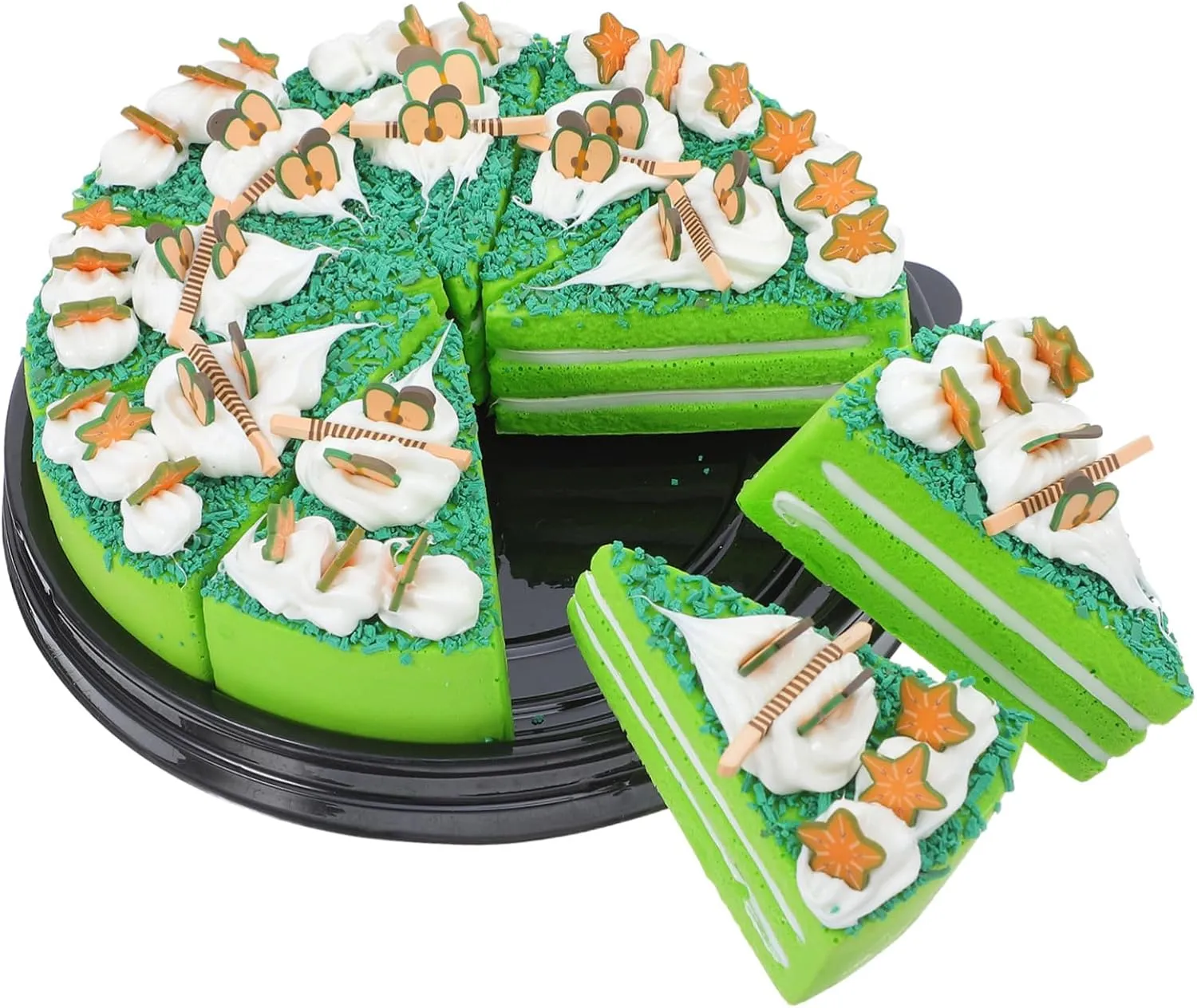 Development and Preschool Teaching Supplies for Roleplaying and Early Learning 9Pcs Faux Cake Slice Photo Props Realistic PU Dessert homeownership insult Models for Imagination 