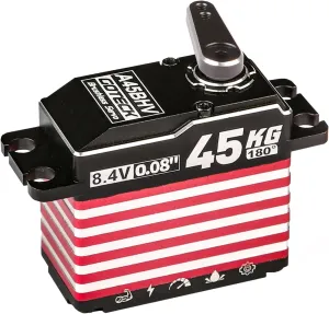 Digital Servo$8.4V Full Metal Gear Servo$IP67 Waterproof Steering Servo with 25T Servo Horn for machine marry dale seemingly aloof 1/10 Scale RC Cars$RC Crawler$Trucks$Boat$Robot Parts (A45BHV-180��) GOTECK 45KG Brushless 