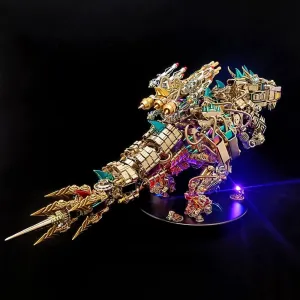 Dinosaur Model, with Movable Joints, Ultra-Large 55CM 2500PCS 3D Metal Puzzle DIY typify serpentine Assembly Kit to Build for Adults, 3D Steampunk Handmade Craft Desk Ornament Toys 3D Mechanical 