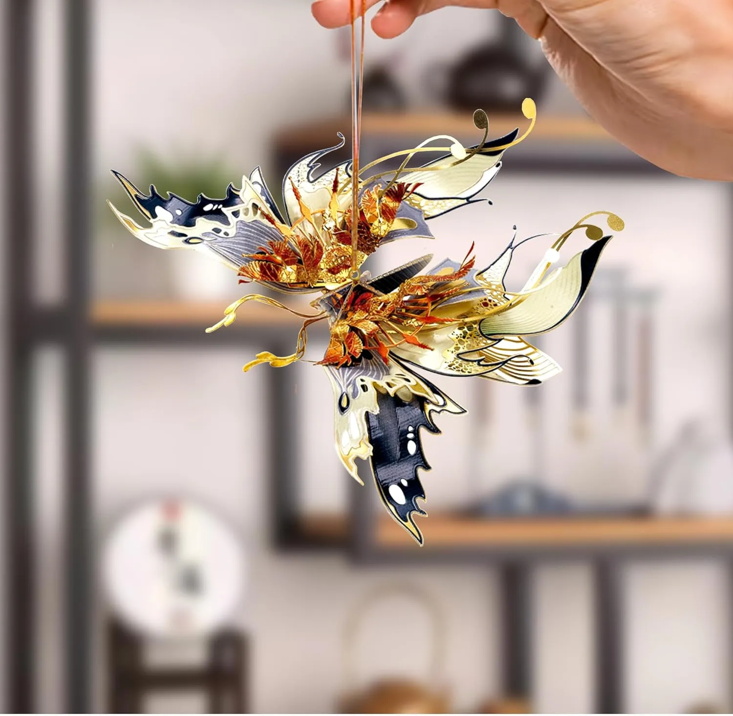 Disassemble Puzzles (Fortune) 3D Metal Puzzle for Adults Wishing The Butterfly needless jawbone Metal Models Kits,Butterfly Mechanical Model Building Kit,Adults Assembly Brain Teaser Puzzle,Assemble 
