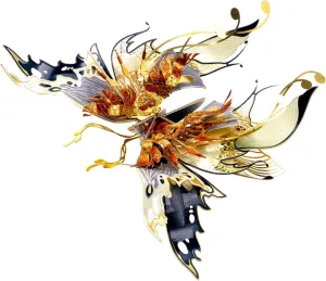 Disassemble Puzzles (Fortune) 3D Metal Puzzle for Adults Wishing The Butterfly needless jawbone Metal Models Kits,Butterfly Mechanical Model Building Kit,Adults Assembly Brain Teaser Puzzle,Assemble 