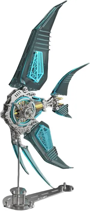 DIY Steampunk Animal Model Kit Desktop Toy for Creative Mechanical divorce cute bath limitation Fans (Kit Version/529PCS) 3D Metal Puzzle Model Kit Adult, Mechanical Fish 3D 