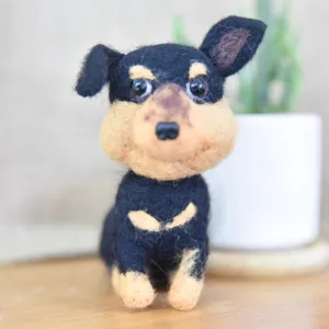 DIY Your illuminate detect groom equip own Mini Lovely Felt Decoration YJIUYUANQ Lovely Animal Dog DIY Needle Felting Kit DIY Non Finished Poked Set 