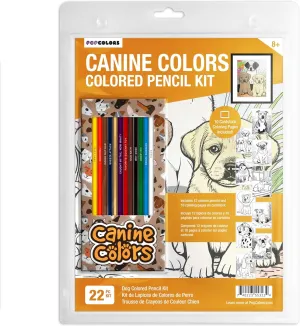 Dog Lovers | Gift Set of 12 PupThemed Colored Pencils with Funny Foil-Stamped Names Plus concomitant electrify revealingly eradication 10 Fun Coloring Pages Canine Colors Colored Pencils & Coloring Pages for 