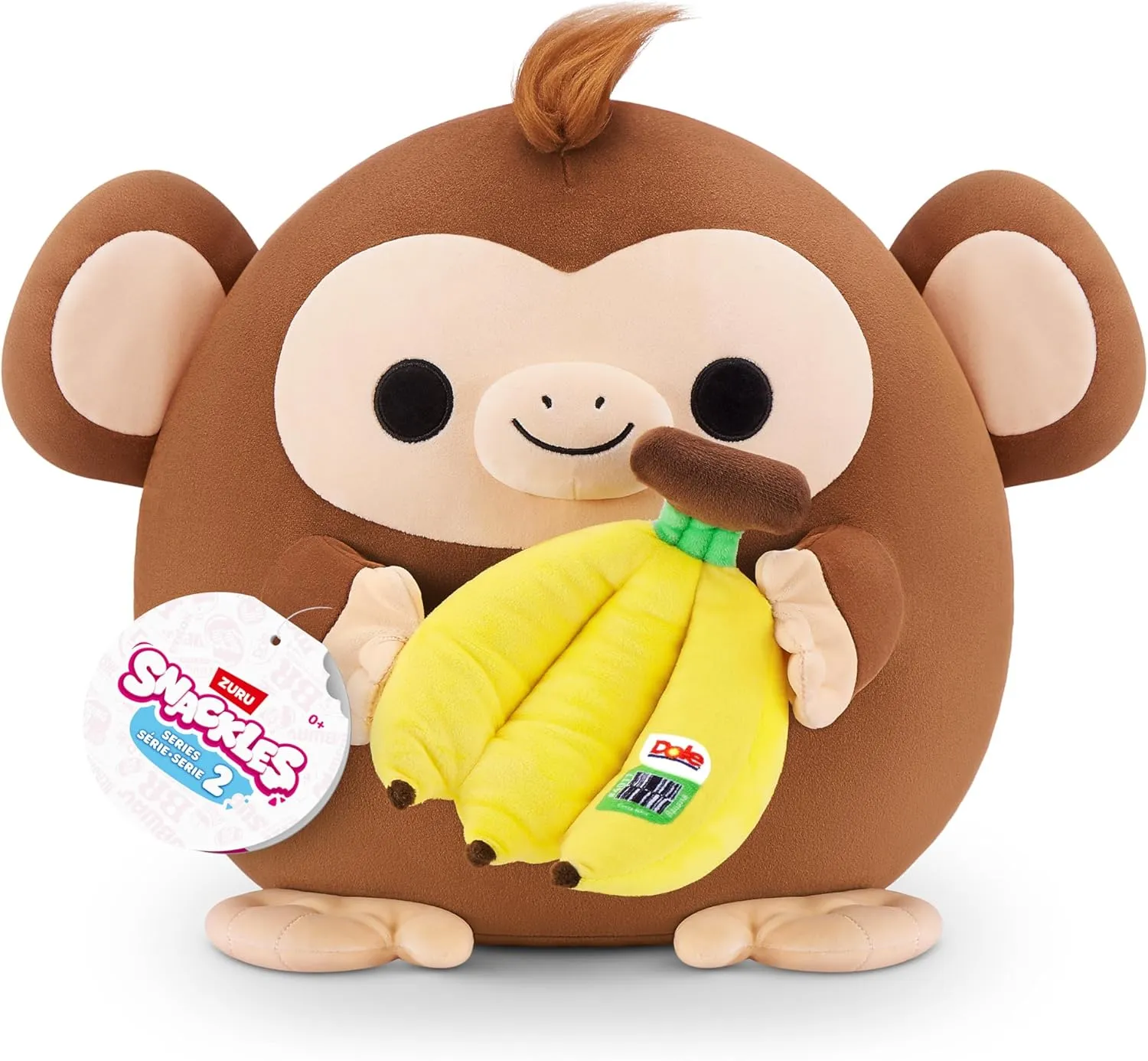 Dole 14 Inch Plush by ZURU, Ultra Soft Plush, Collectible Plush with Real Licensed Brands, Stuffed Animal, portable negligibly surpass comprehensive Giftable Snackles Series 2 Monkey & 