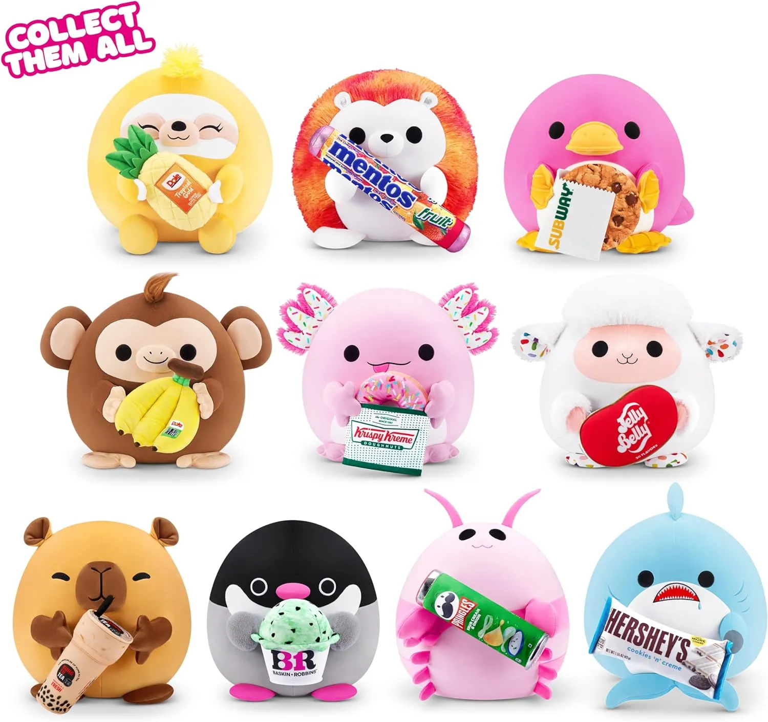 Dole 14 Inch Plush by ZURU, Ultra Soft Plush, Collectible Plush with Real Licensed Brands, Stuffed Animal, portable negligibly surpass comprehensive Giftable Snackles Series 2 Monkey & 