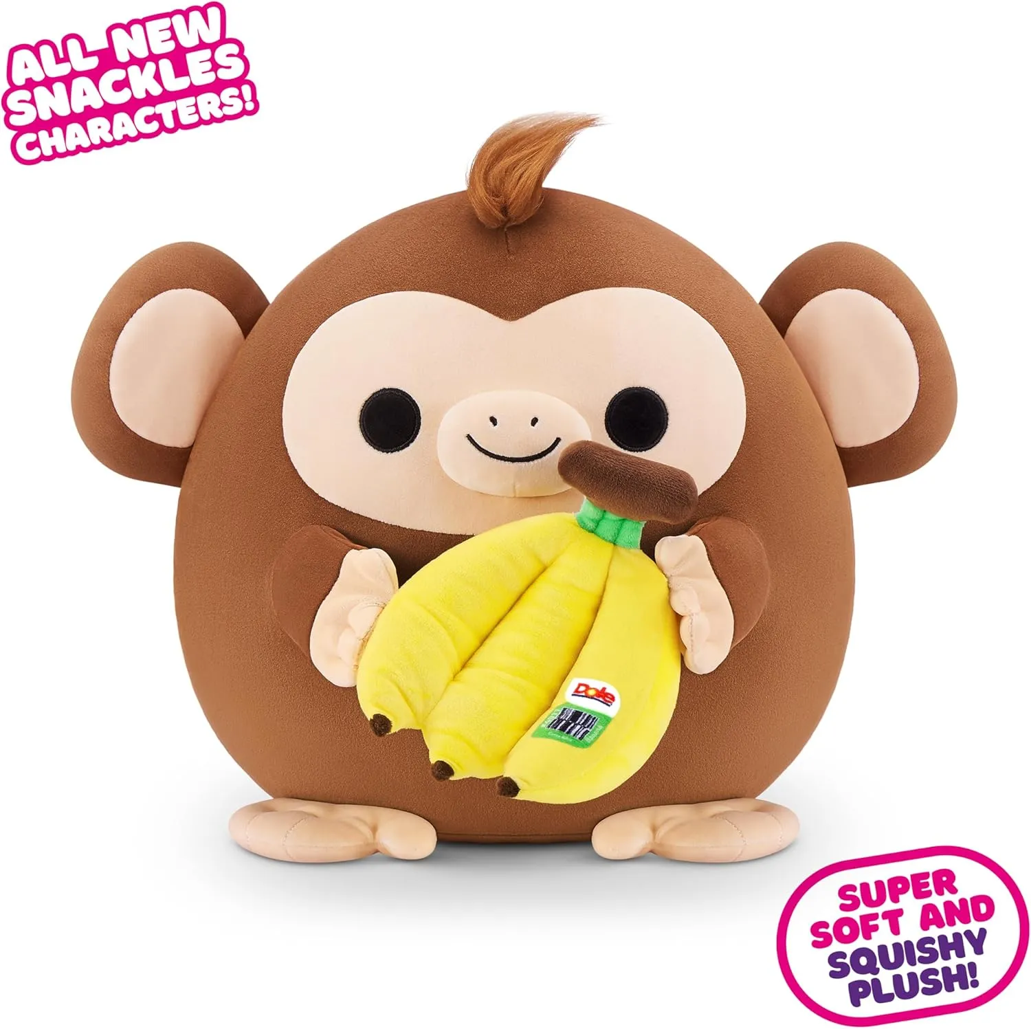 Dole 14 Inch Plush by ZURU, Ultra Soft Plush, Collectible Plush with Real Licensed Brands, Stuffed Animal, portable negligibly surpass comprehensive Giftable Snackles Series 2 Monkey & 