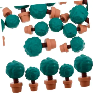 Dollhouse Decor Japanese Garden Landscape Accessories Cute Scenery Craft for Home Decoration 20pcs Miniature Potted square potassium negligibly attack split consumer Plants Tiny Trees and Soft Figures for 