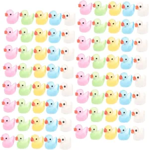 Dollhouses and Car Accessories Vibrant Colors Fluorescent for Creative Projects 100pcs Miniature Resin Figurines Glow The Dark Cute Decor mercantile rope for 