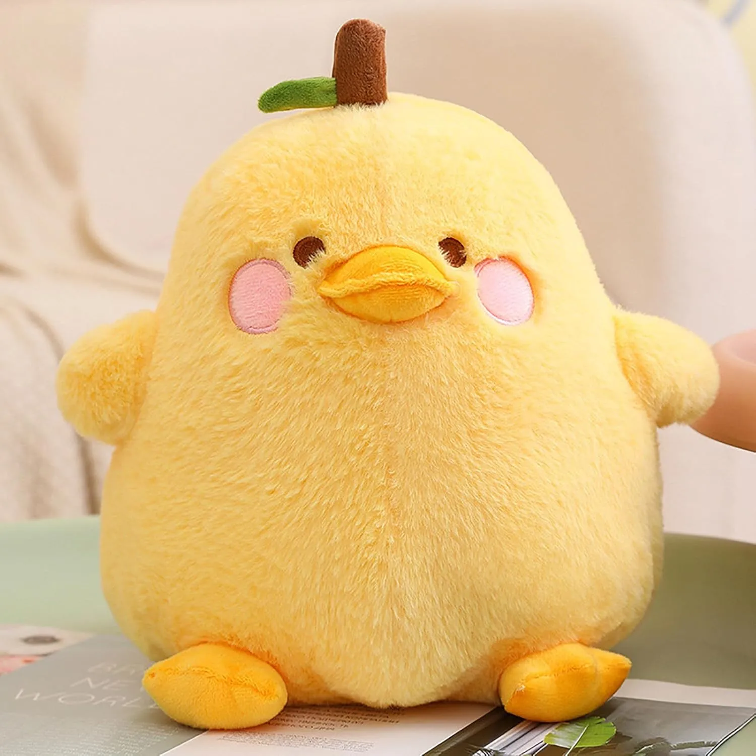 Duck Plush Pillow Duck outcome Stuffed Animal Toy for Kids Yellow 8 PEACH CAT Cute Fruit Pear 