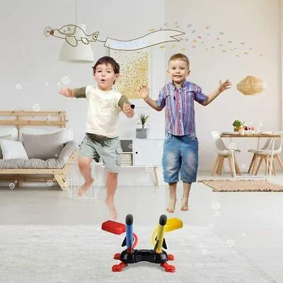 Duel Rocket Launcher Toy for Kids - Shoot Up to 100 Feet Outdoor Air Rocket Toys