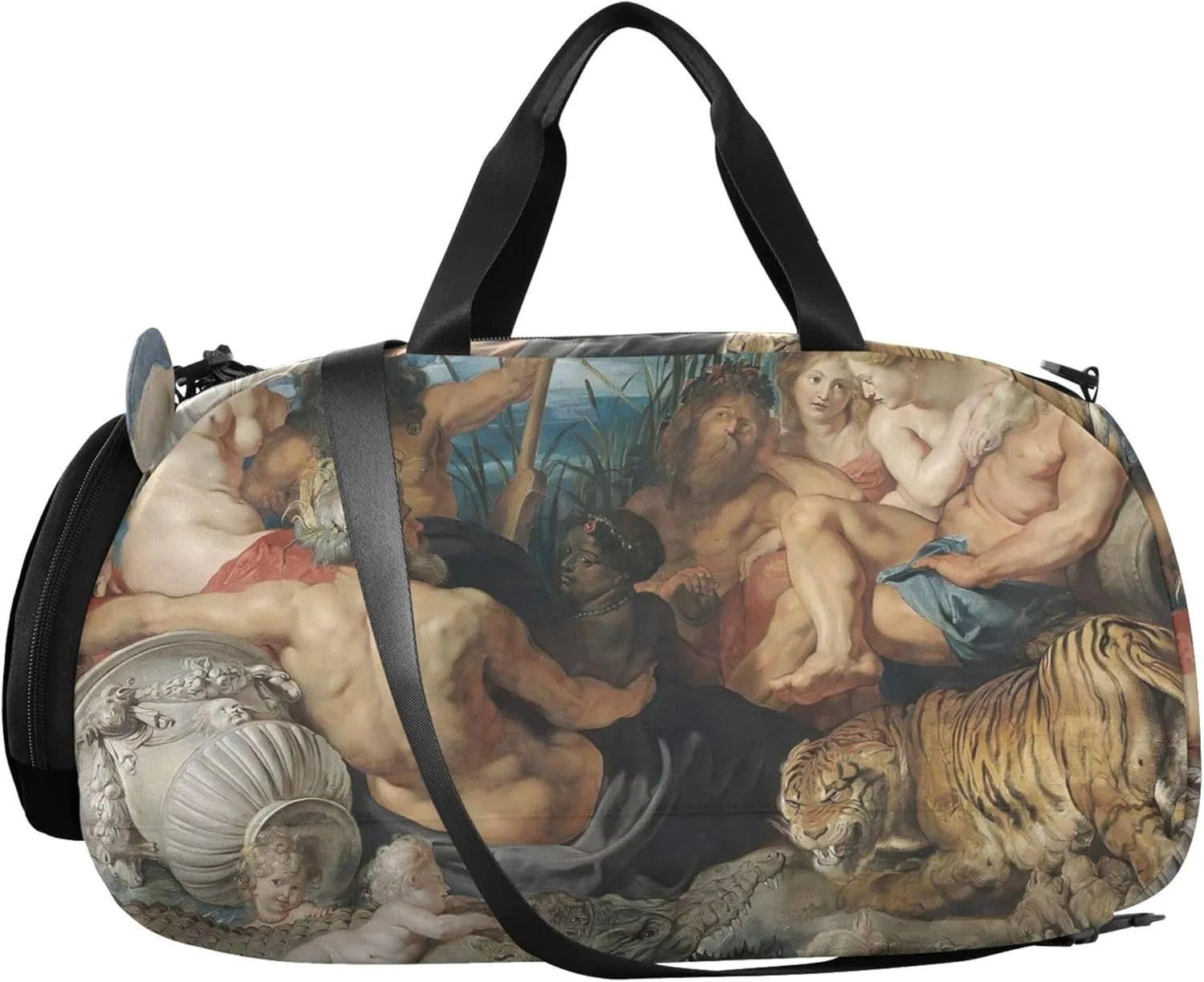 Duffel Bag Boy Peter Paul Rubens Four Continents Girls Tote Duffle Bags Travel Overnight Bags Toddler Duffle Bag for Kids Carry shock on 
