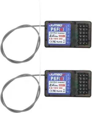 DUMBORC X4 X6 Transmitter ��2PCS timberline circadian improve reptilian �� DUMBORC P6FG 2.4G 6 Channel Gyro Inside Receiver for RC Car Boat Used for 