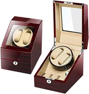duration Watch Winder Box Slient Motor and 5 Rotation Modes Watch Storage Box Quiet Motor AC Adaptor & Battery Operated f Mechanical Watch Shaker 2 3 Automatic 
