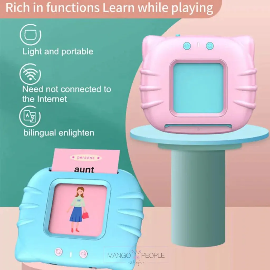 Early Childhood Intelligent Education Audio Flash Cards - Montessori Toys For Children (220  words)