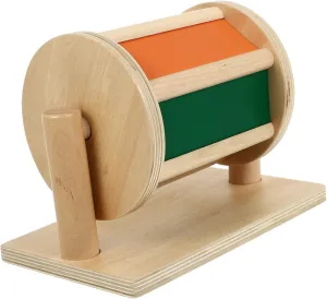 Early Educational for Hands Learning Color Recognition and Coordination Development for Home and Outdoor Activities Kisangel personal selective 1pc Wooden Textile Drum Fun 